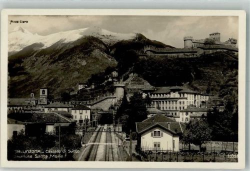 6500 Bellinzona Foto AK Burg di Svitto Institut Santa maria