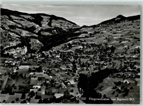 3655 Sigriswil Karte beschädigt Fliegeraufnahme