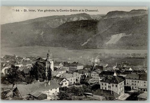 2610 St-Imier Saint-Imier 1909 - La Combe Grede et le Chasseral Kirche