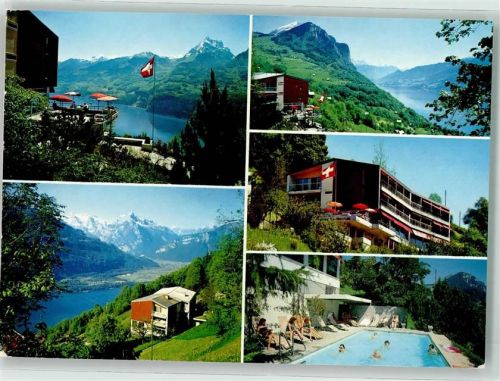 8873 Amden Foto AK Kurhaus Bellevue Foto Gross Schwimmbad