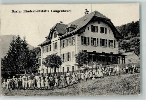 4438 Langenbruck 1912 Foto AK Basler Kinderheilstätte