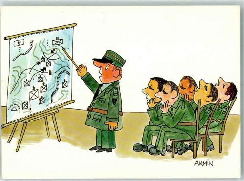 1145 Bière Künstlerkarte si Armin Soldaten Ausbildung Karikatur Humor Feldpost Kaserne