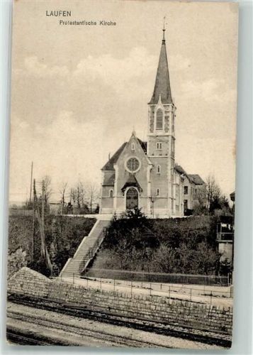 4242 Laufen Foto AK Protest. Kirche