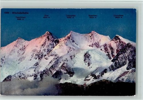 Mischabel - Mischabelkette Taeschhorn Dom Lenzspitze Nadelhorn Ulrichshorn