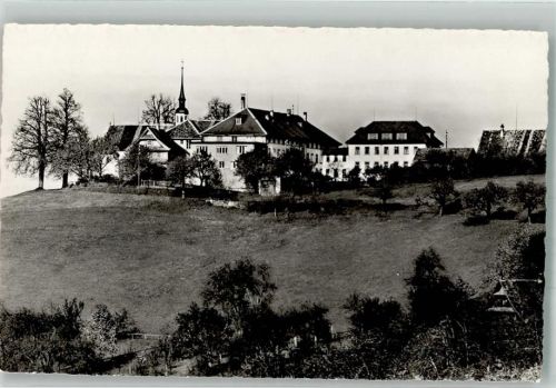 6313 Menzingen 1959 Foto AK Kloster Kirche Maria Hilf