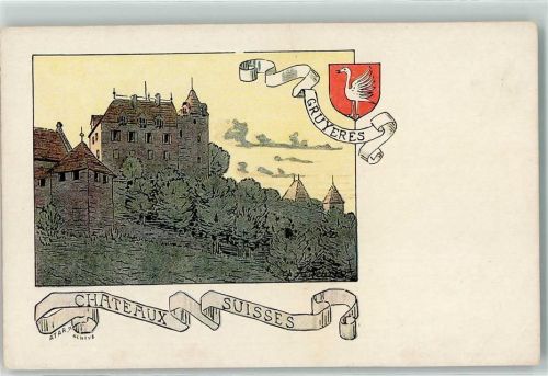 1663 Gruyères - Cgateux Suisses Wappen