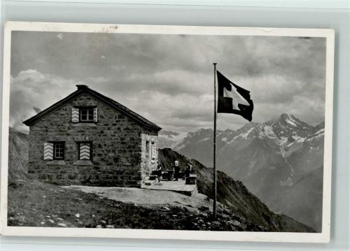 Leutschachhütte - Hüttenstempel Schweiz. Fahne