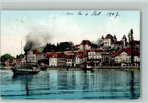 1260 Nyon 1907 - Der Hafen Dampfer