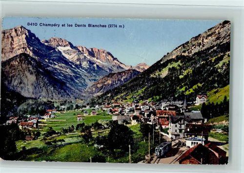1874 Champéry 1918 - Teilansicht,et les Dents Blanches, gute Erhaltung AK
