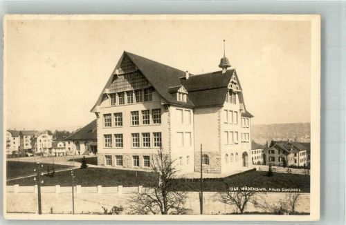 8820 Wädenswil 1915 Foto AK Schulhaus