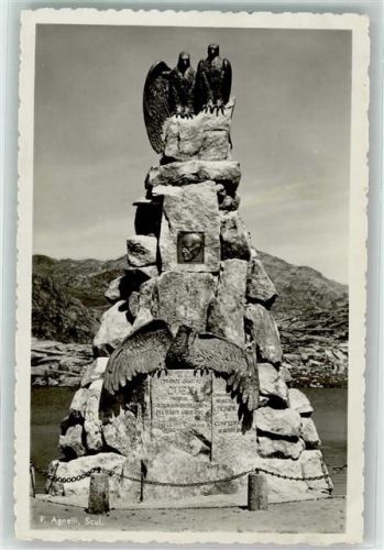 Sankt Gotthard TI Foto AK Denkmal A. Guex