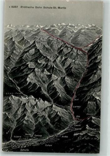 7550 Scuol Schuls - Vogelschau Rhätische Bahn
