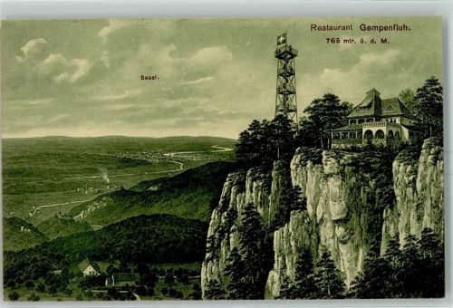 4145 Gempen 1911 Lithographie Gasthaus Gempenfluh