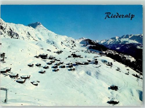 3987 Riederalp 1977 - mit Eggishorn Bettmerhorn und Blinnenhorn Winter