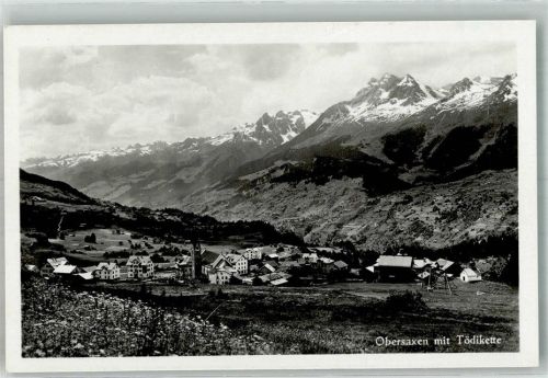 7133 Obersaxen Affeier 1956 Foto AK