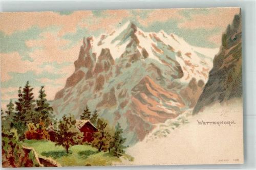 Wetterhorn Grindelwald Künstlerkarte