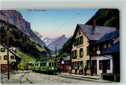 9057 Wasserauen Gebrauchsspuren Bahnhof Eisenbahn oben beschnitten