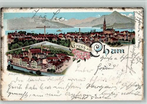 6330 Cham 1899 BOAKC Lithographie Milch Fabrik