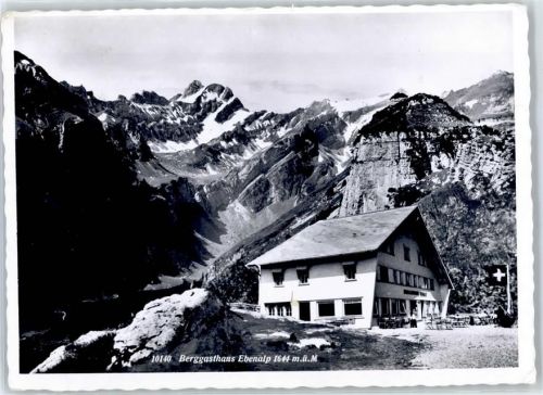 9057 Weissbad - Foto-Karte Berggasthaus Ebenalp Ort laut Stempel