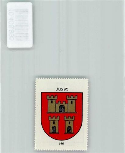 1254 Jussy - Vignette Wappen Kaffee Hag ca 1920-1940 Burg Turm