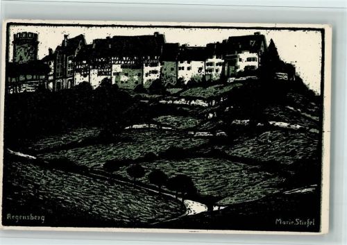 Regensberg sign Marie Stiefel - gute Erhaltung Pro Juventute Schweiz 1917 Lithographie