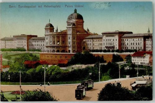 3000 Bern Berne - Bundeshaus Helvetiaplatz Straßenbahn