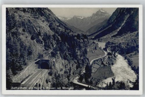 6484 Wassen UR - Gotthardbahn, Reuss, Windgälle