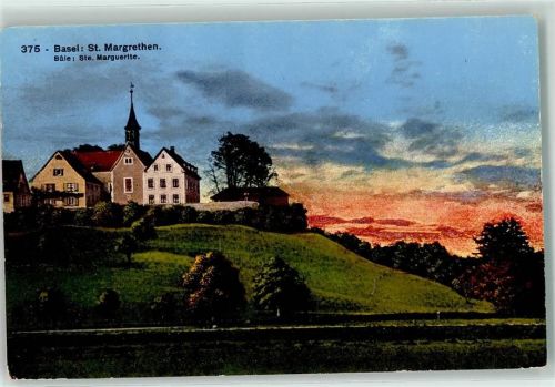 4102 Binningen - St Margarethenkirche im Abendrot