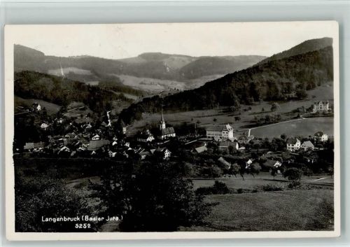 4438 Langenbruck - Panoramaansicht Kirche Feldpost