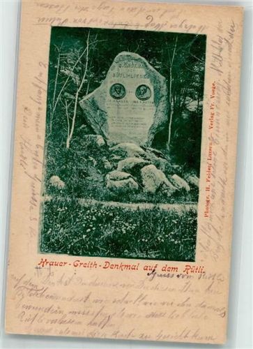 6441 Rütli 1900 Foto AK Krauer-Greith-Denkmal Foto Felder