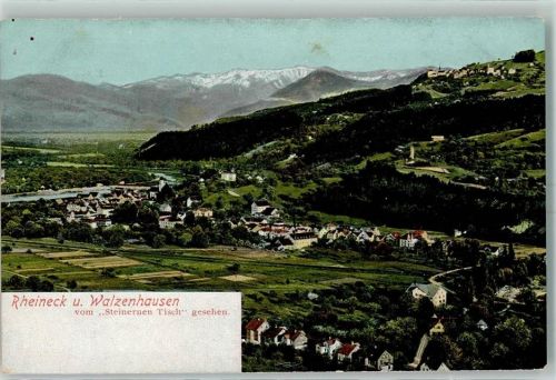 9424 Rheineck 1906 - und Walzenhausen vom Steinernen Tisch gesehen
