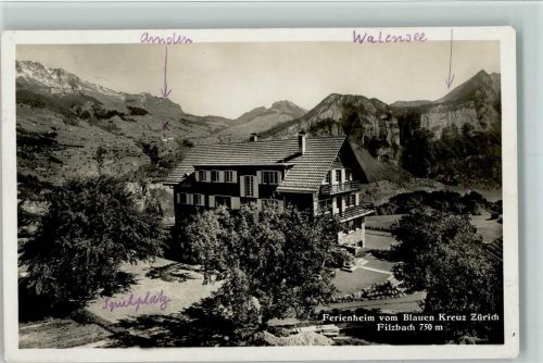 8757 Filzbach - Ferienheim vom Blauen Kreuz Spielplatz Walensee