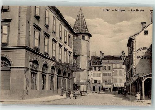 1110 Morges 1909 - Poste Cafe de Poste
