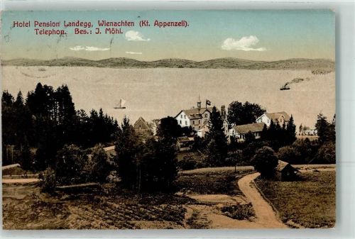 9426 Lutzenberg Gebrauchsspuren Hotel Landegg Wienachten Dampfschiff Segelschiff