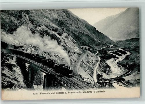 Ferrovia del Gottardo Pianotondo Viadotto e Gallerie
