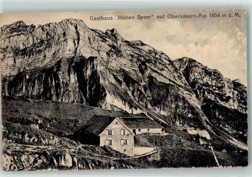 8872 Weesen Gebrauchsspuren Gasthaus Hohen Speer Oberkäsernalp