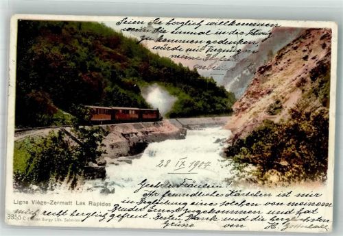 3920 Zermatt !)=$ Gebrauchsspuren Bergbahn Eisenbahn Viege-Zermatt les Rapides
