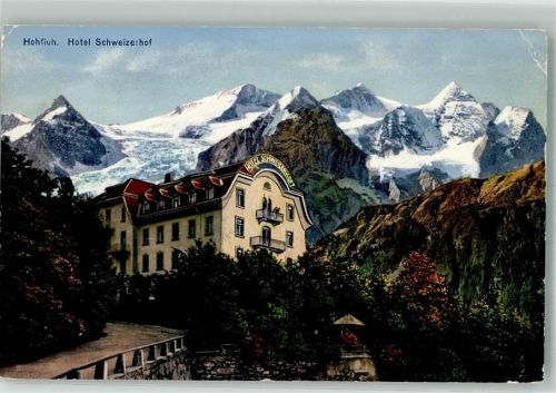 6083 Hasliberg Hohfluh Gebrauchsspuren Hotel Schweizerhof Feldpost Grenadier-KP. 19
