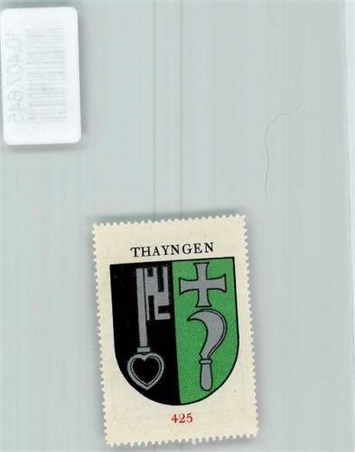 8240 Thayngen - Vignette Wappen Kaffee Hag 1920-1940 Schlüssel Rebmesser