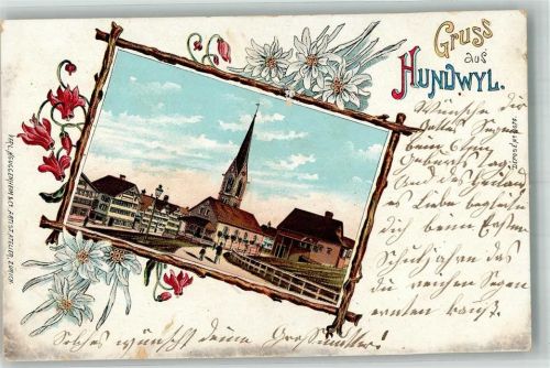 9064 Hundwil Gebrauchsspuren Kirche Lithographie