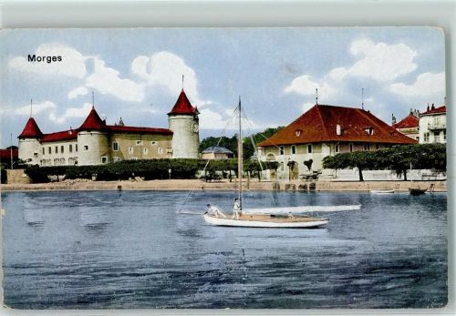 1110 Morges Gebrauchsspuren Schloss Segelschiff
