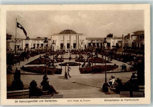 3000 Bern Berne - Landesausstellung 1914 Nahrungsmittel Gartenbau Architekt Polak und Piolenc Ausstellungsstempel Gartenbau