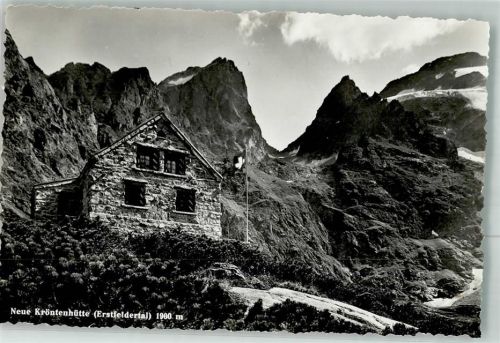 Kröntenhütte Foto AK Hüttenstempel