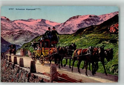 Alpenpost Postkutsche Postkutsche Schweiz 1911