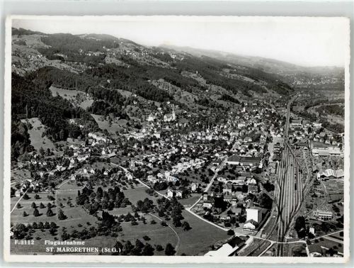 9430 St. Margrethen SG - Fliegeraufnahme Bahnhof