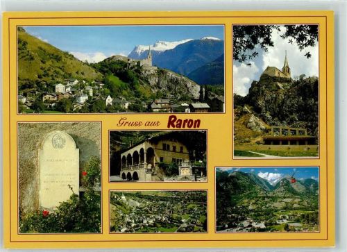 3942 Raron - Burg Felsenkirche Maxenhaus Grab Rainer Maria Rilke Seilbahn