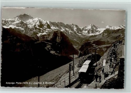 Schynige-Platte-Bahn - Schynige Platte mit Jungfrau und Breithorn