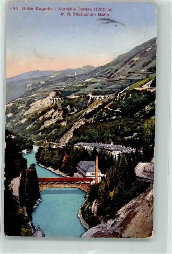 7553 Tarasp 1916 - Kurhaus Bahnpost Zug 254