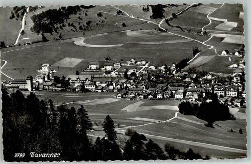 2710 Tavannes Foto AK Fliegeraufnahme