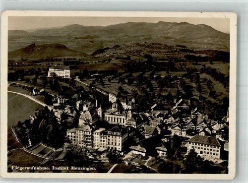 6313 Menzingen 1937 Foto AK Fliegeraufnahme Institut